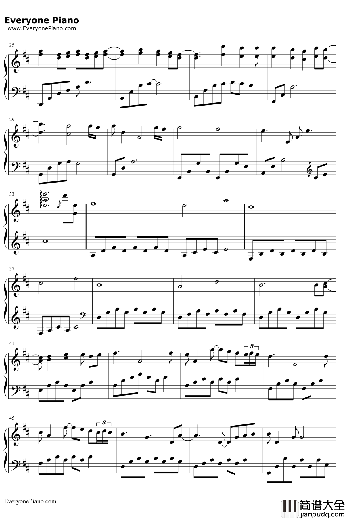 卡农变奏曲钢琴谱_大卫.蓝兹