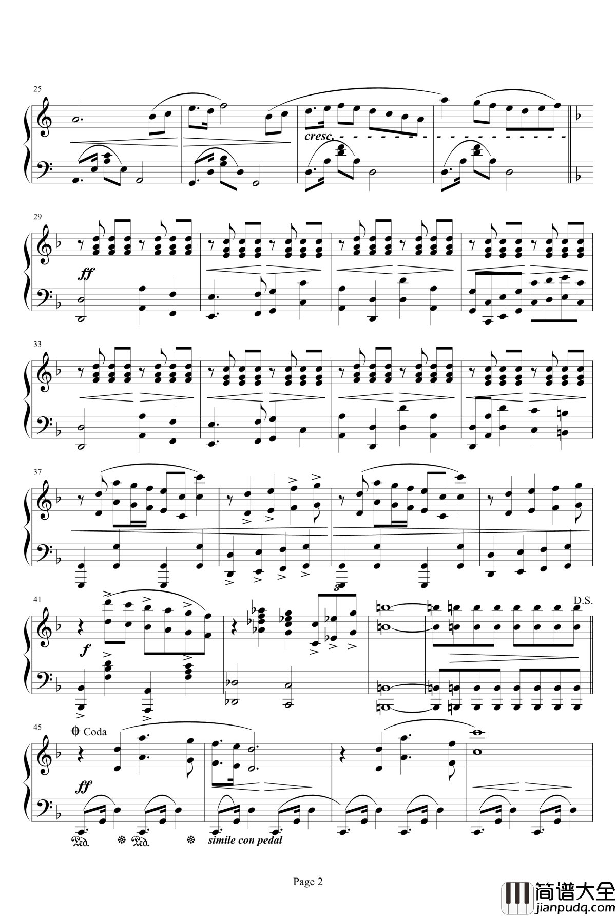 ファングのテーマ钢琴谱_最终幻想