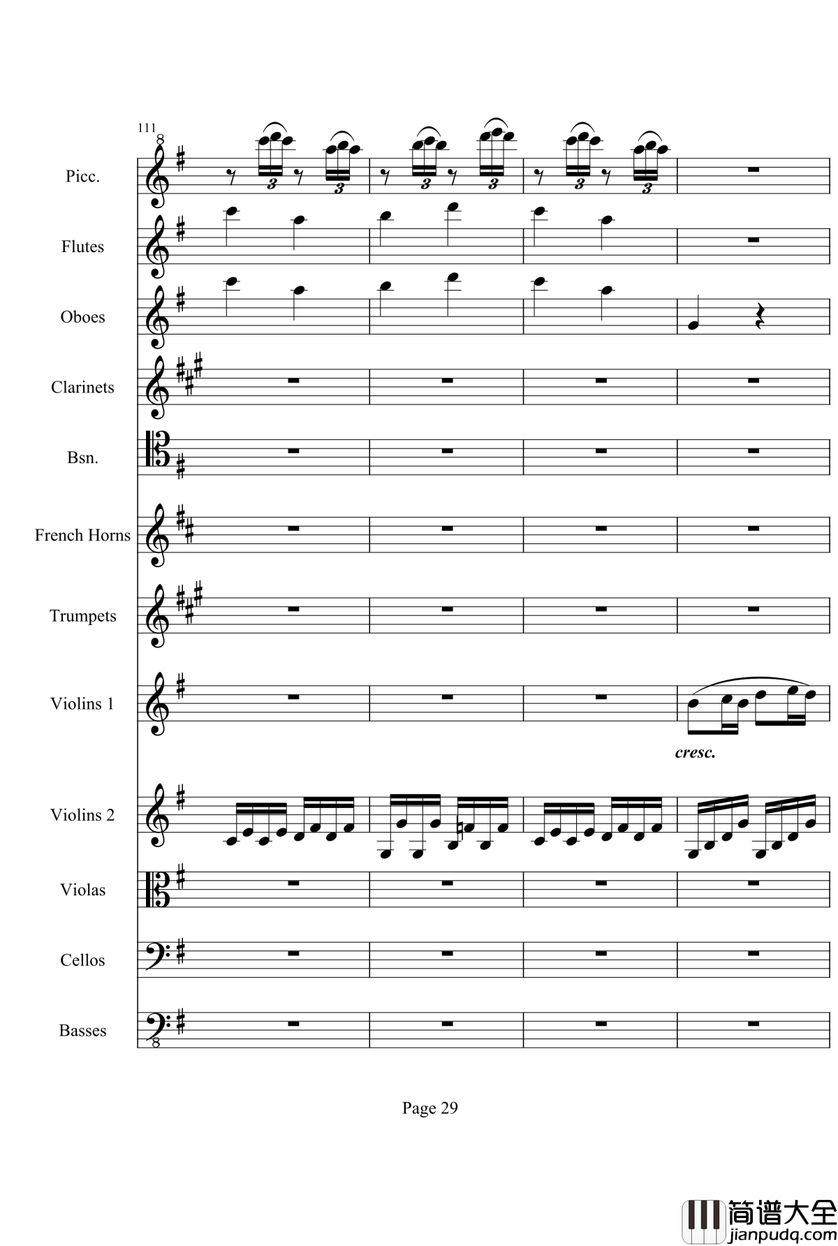 奏鸣曲之交响钢琴谱_第25首_Ⅲ_贝多芬_beethoven