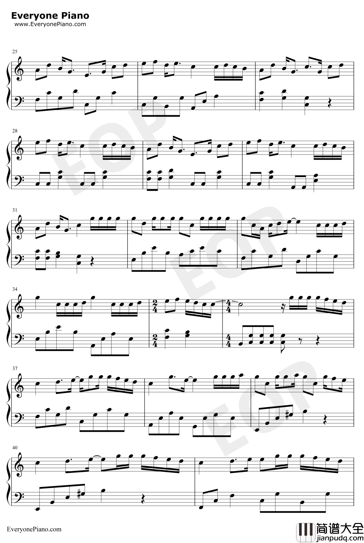 蜂鸟钢琴谱_吴青峰_我在北京等你主题曲