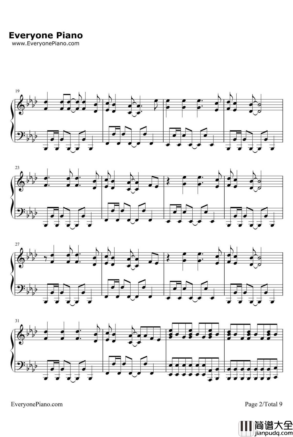Clocks钢琴谱_Coldplay