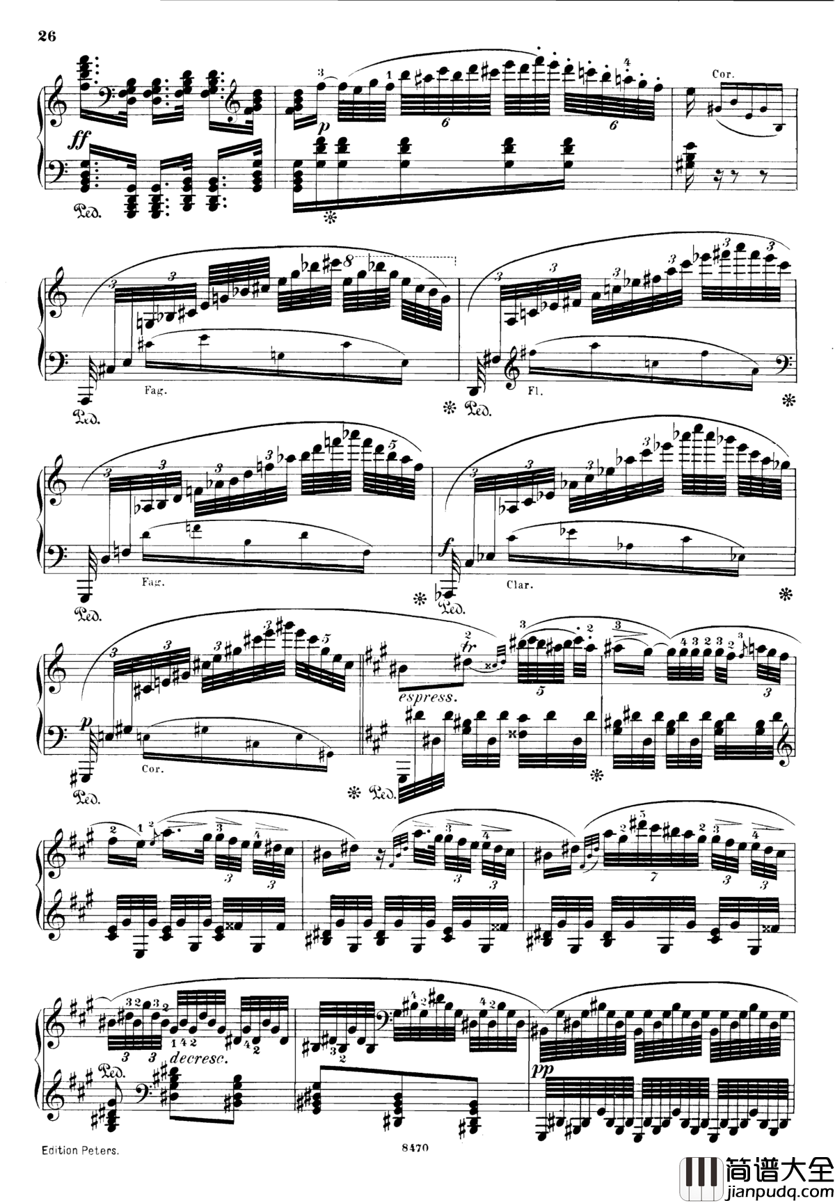 升c小调第三钢琴协奏曲Op.55钢琴谱_克里斯蒂安_里斯