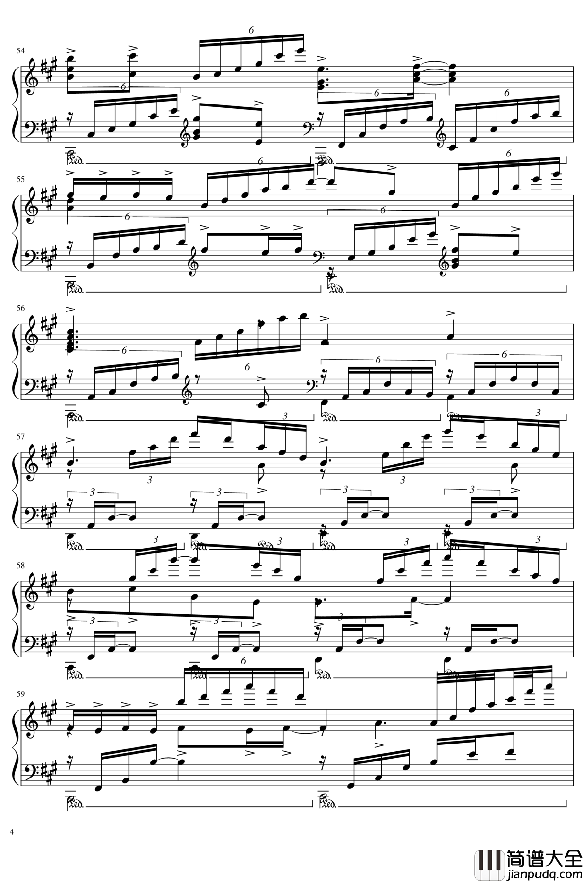渡月桥思君钢琴谱_名侦探柯南M21主题曲_柯南_仓木麻衣