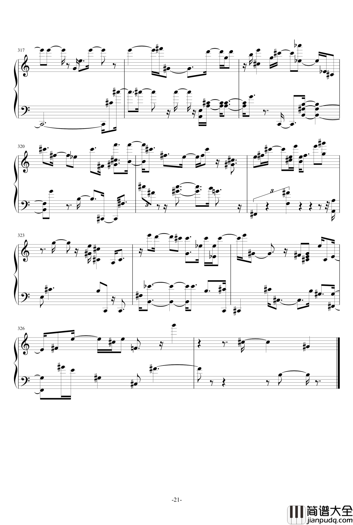 keys东方同人曲钢琴谱_2_东方组图