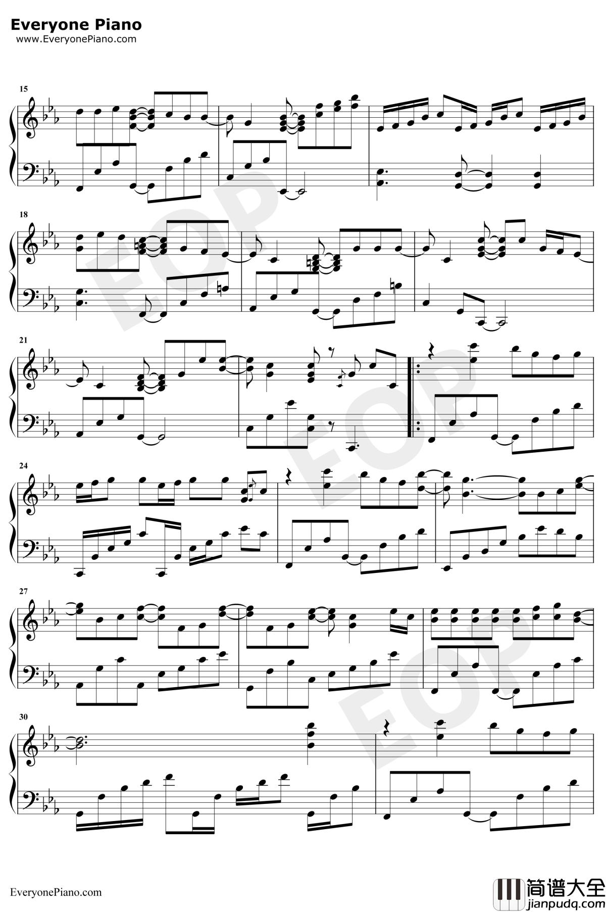 故长安钢琴谱_张靓颖_将夜主题曲