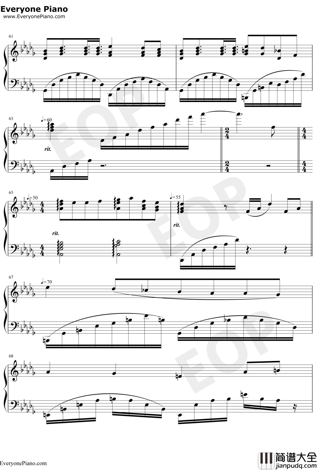 The_Music_of_the_Night钢琴谱_AndrewLloydWebber安德鲁·劳埃德·韦伯_歌剧魅影OST