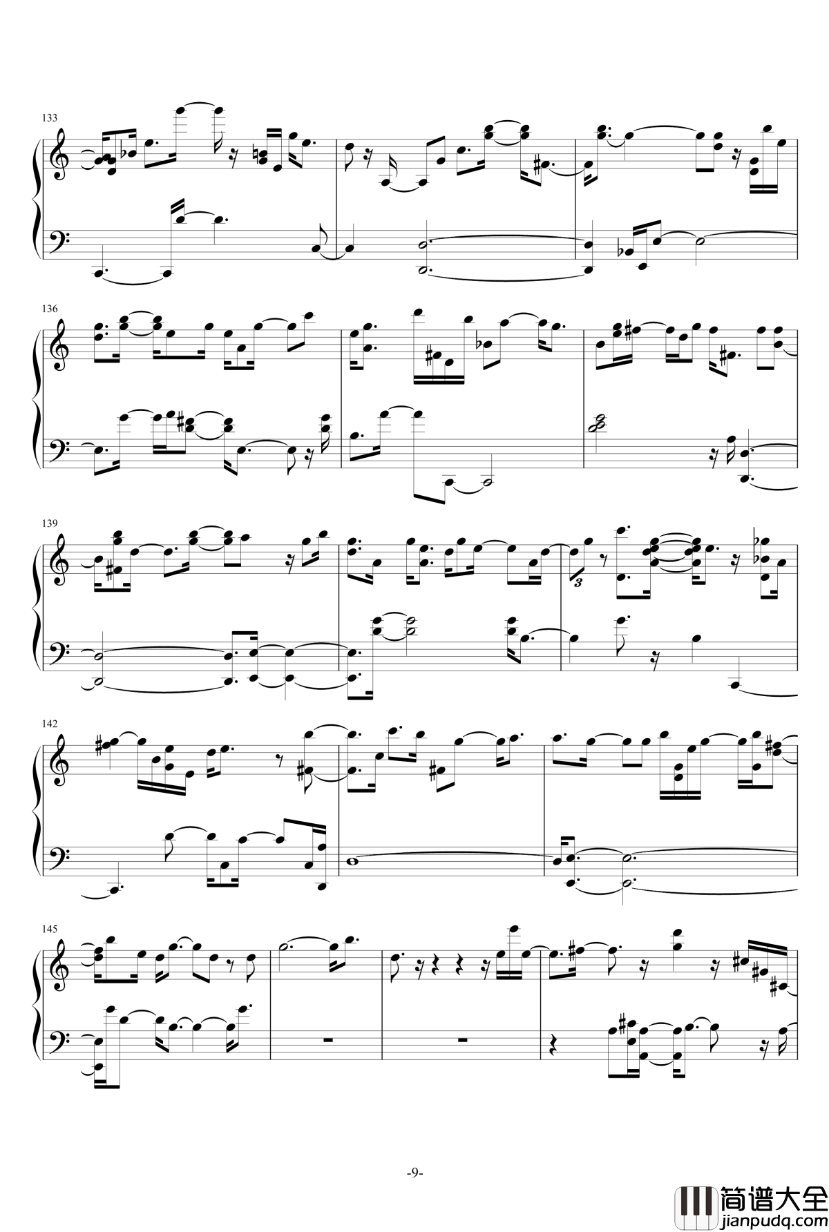 keys东方同人曲钢琴谱_2_东方组图