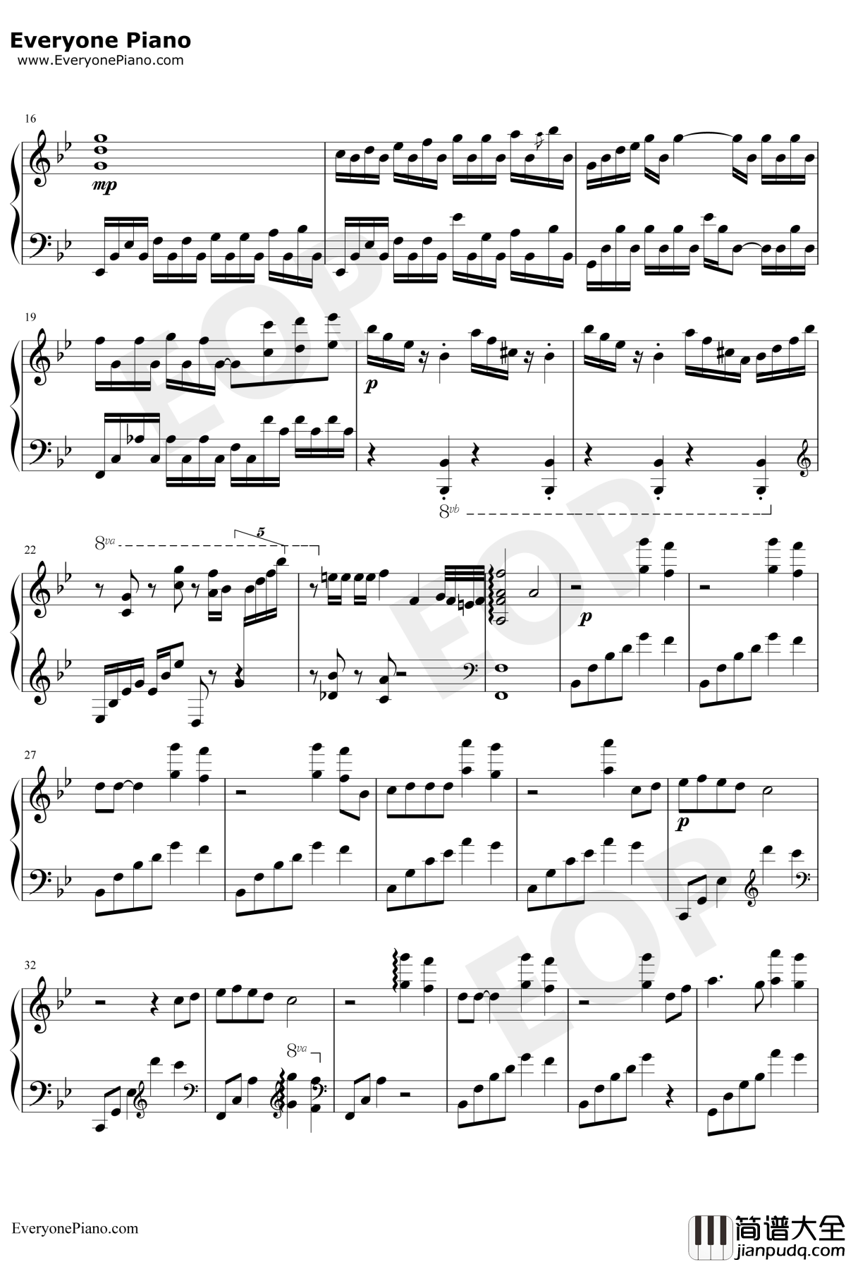 Bohemian_Rhapsody钢琴谱_马克西姆_完美版_波希米亚狂想曲