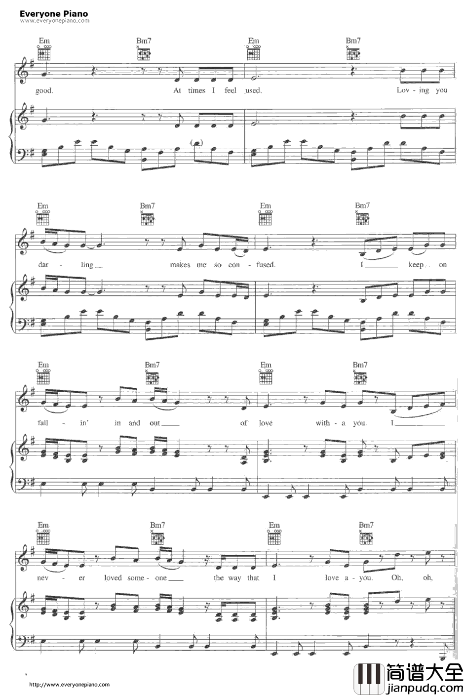 Fallin'钢琴谱_AliciaKeys