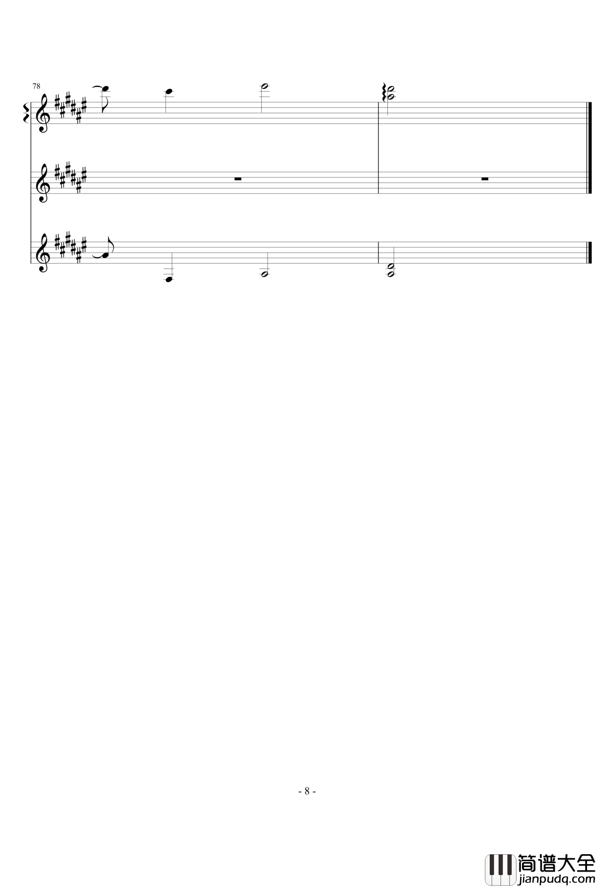 Stardust_Melodia钢琴谱_境界线上的地平线_Ceui