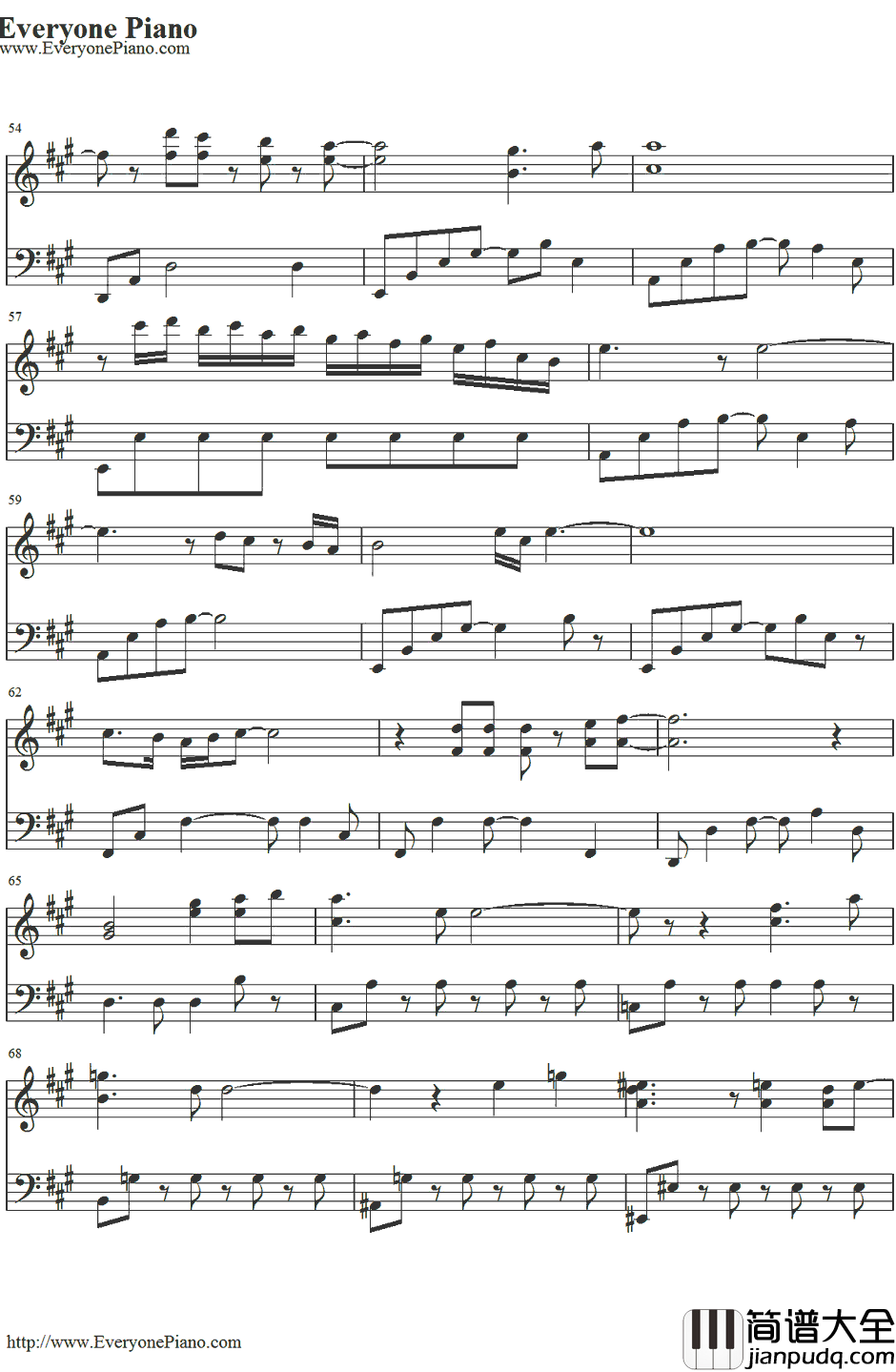 To_Love_You_More钢琴谱_CelineDion_恋人よ〔恋人啊!〕主题曲