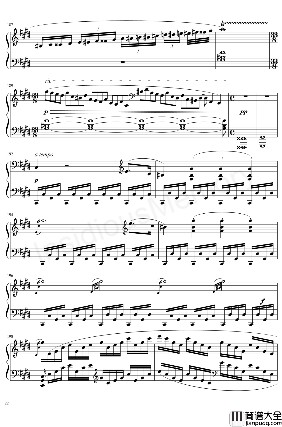 月光奏鸣曲钢琴谱_贝多芬_beethoven