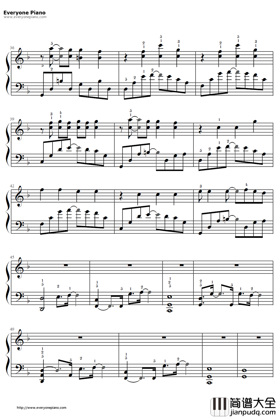 How_You_Remind_Me钢琴谱_Avril_Lavigne__海贼王剧场版:Z_主题曲