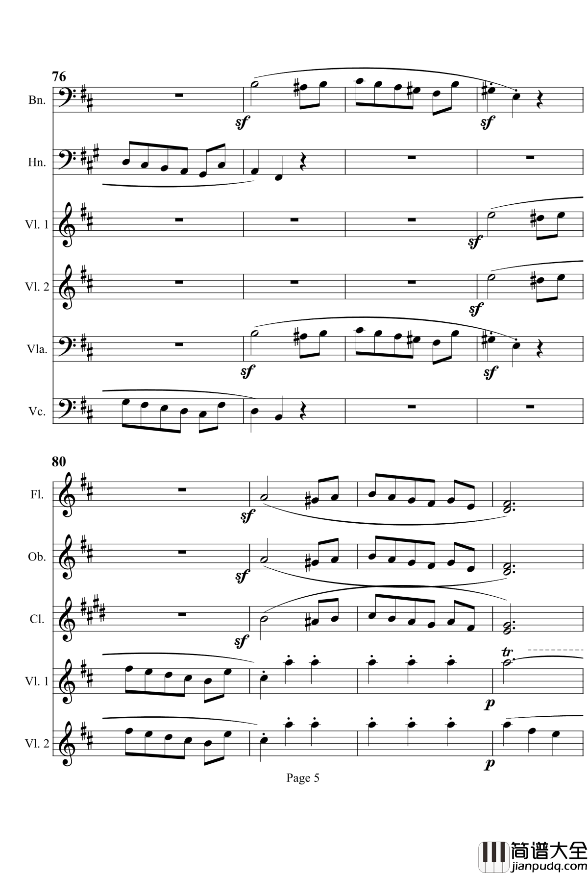 奏鸣曲之交响钢琴谱_第7首_Ⅲ_贝多芬_beethoven