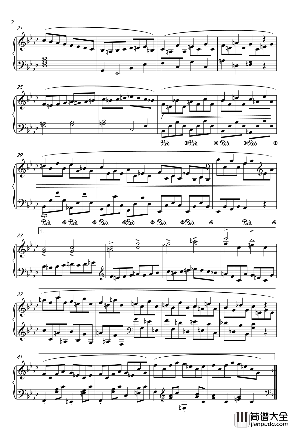 f小调练习曲钢琴谱_コナユキ