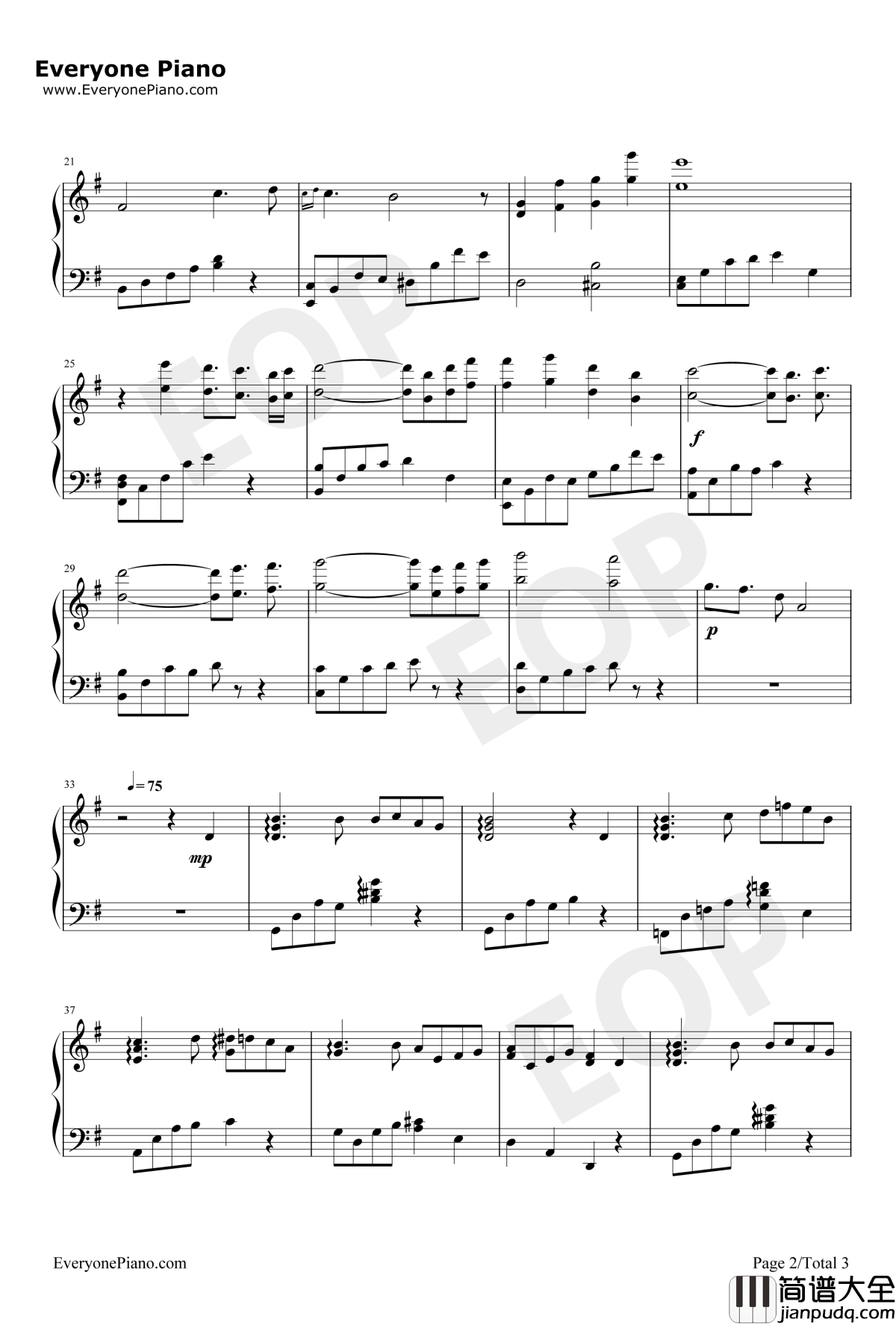 日和のテーマ钢琴谱_Blue_Drops_天降之物剧场版插曲