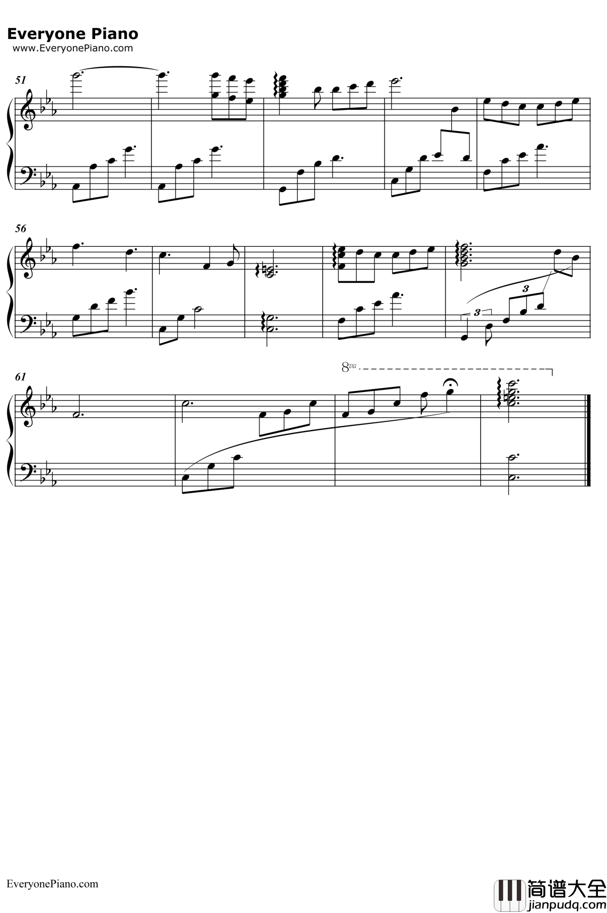不痛钢琴谱_樊凡_裸婚时代插曲