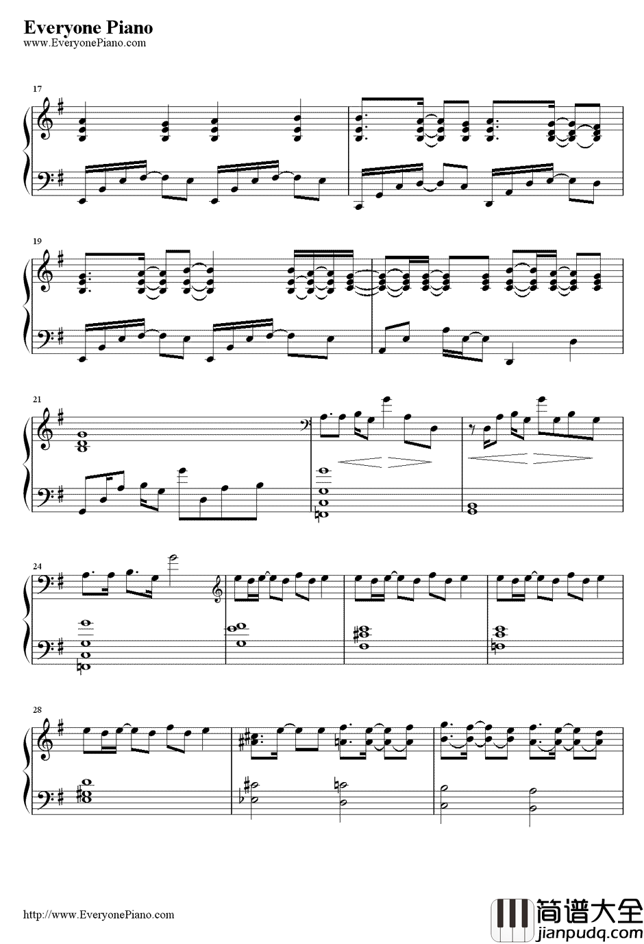 for_real生者的赞歌伴奏钢琴谱_徳山秀典_最游记主题曲