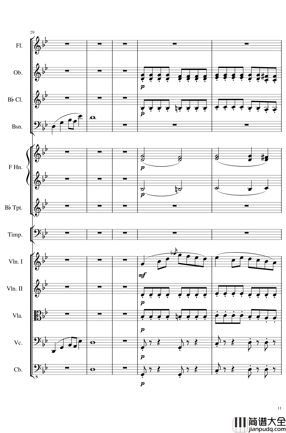 4_Contredanses_for_Chamber_Orchestra,_Op.120_No.2钢琴谱_一个球_钢琴谱