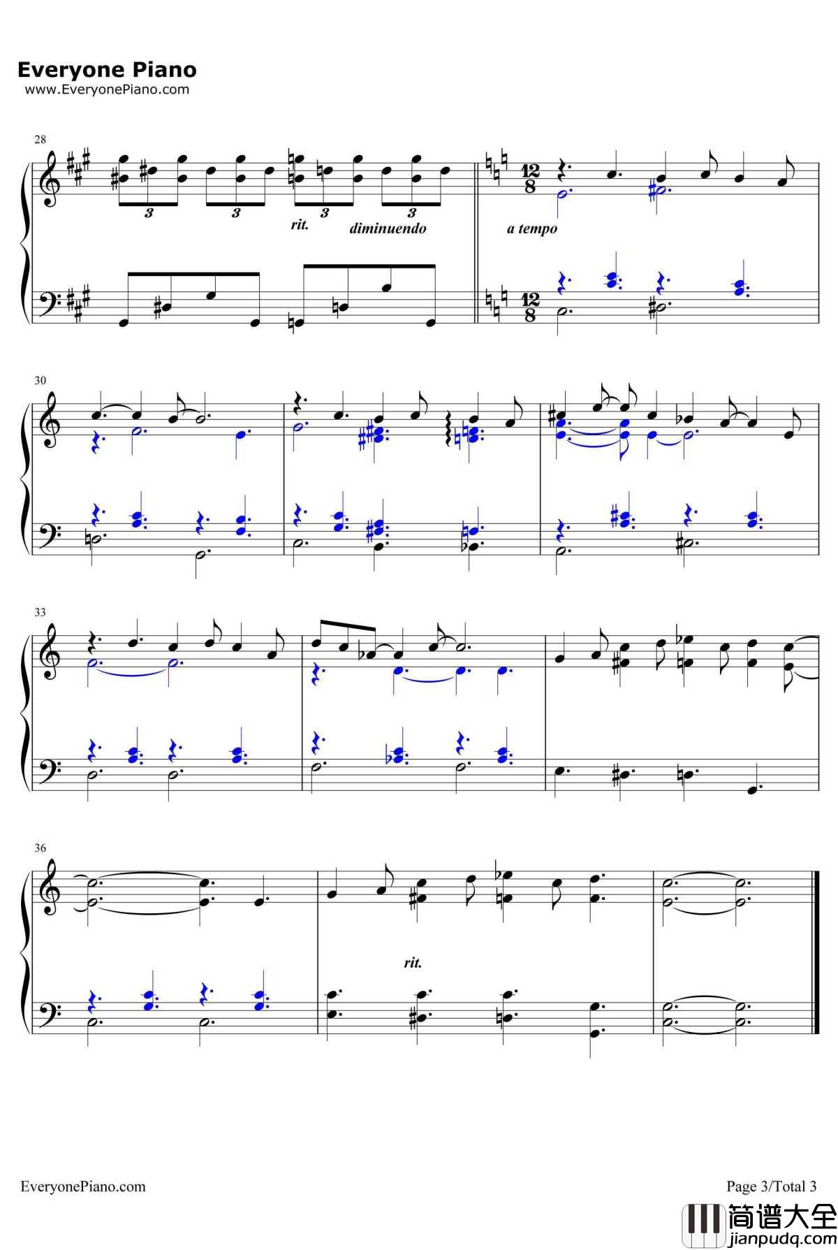 Dream_A_Little_Dream_Of_Me钢琴谱_Yiruma 李闰珉