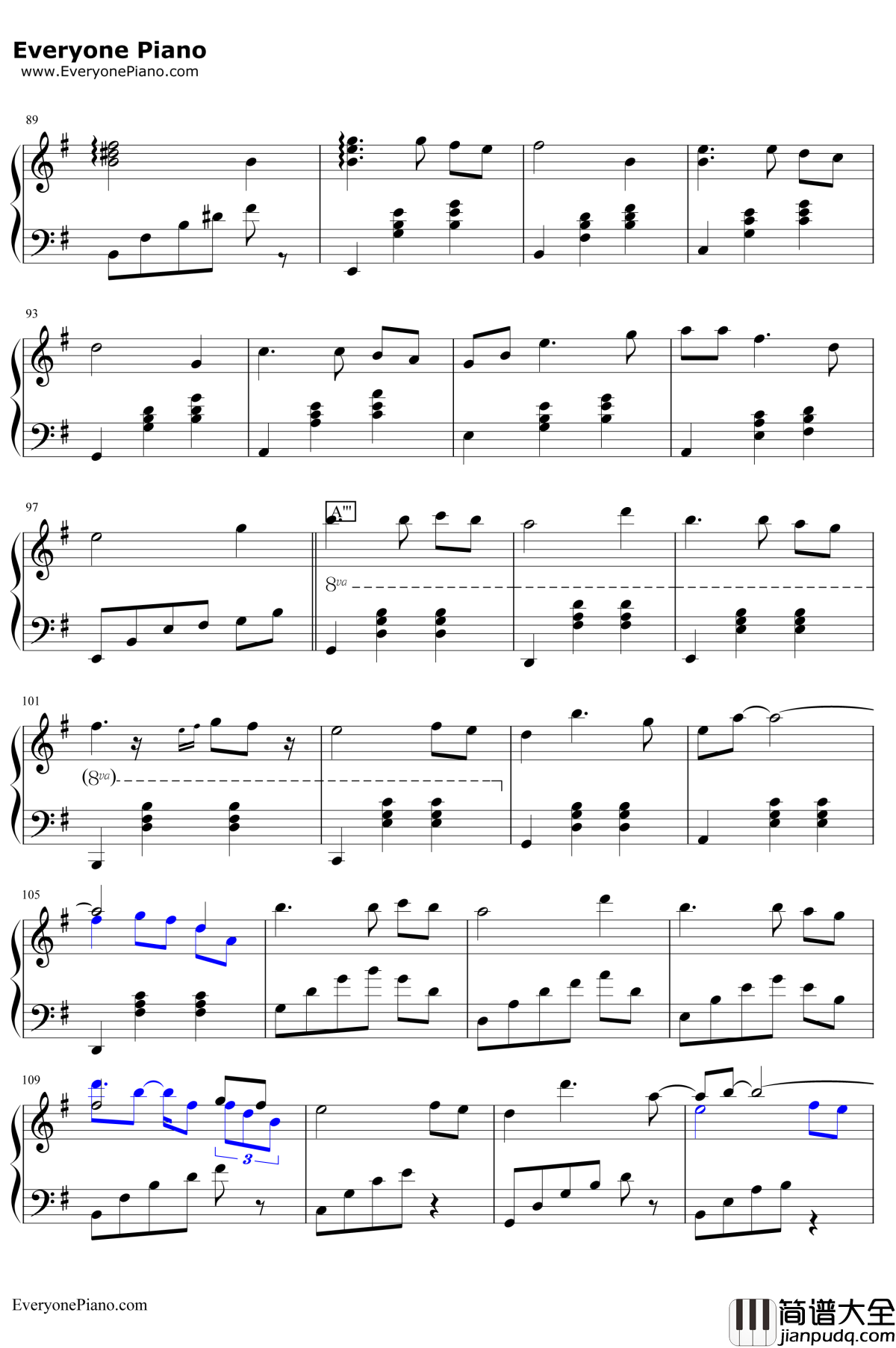 别了夏天钢琴谱_手嶌葵_虞美人盛开的山坡主题曲