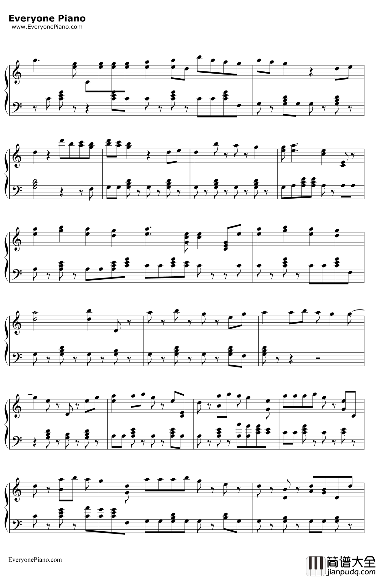 ShakeItOff钢琴谱_TaylorSwift