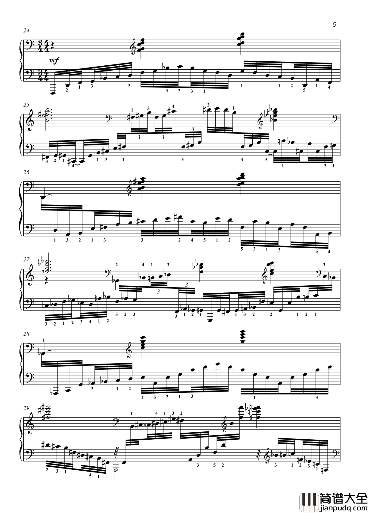 No._4._Reminiscence钢琴谱_带指法_八首音乐会练习曲__Eight_Concert_?tudes_Op_40____爵士_尼古拉·凯帕斯汀