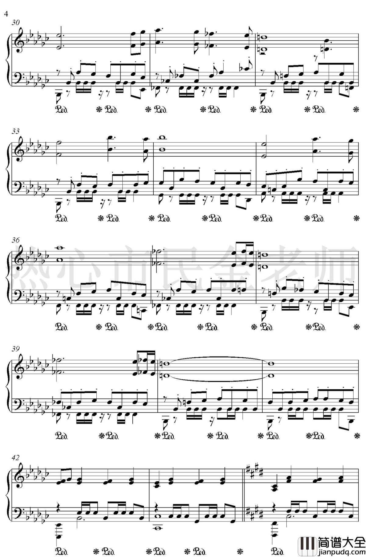 Main_Theme钢琴谱(王者荣耀主题曲）_金老师独奏190224