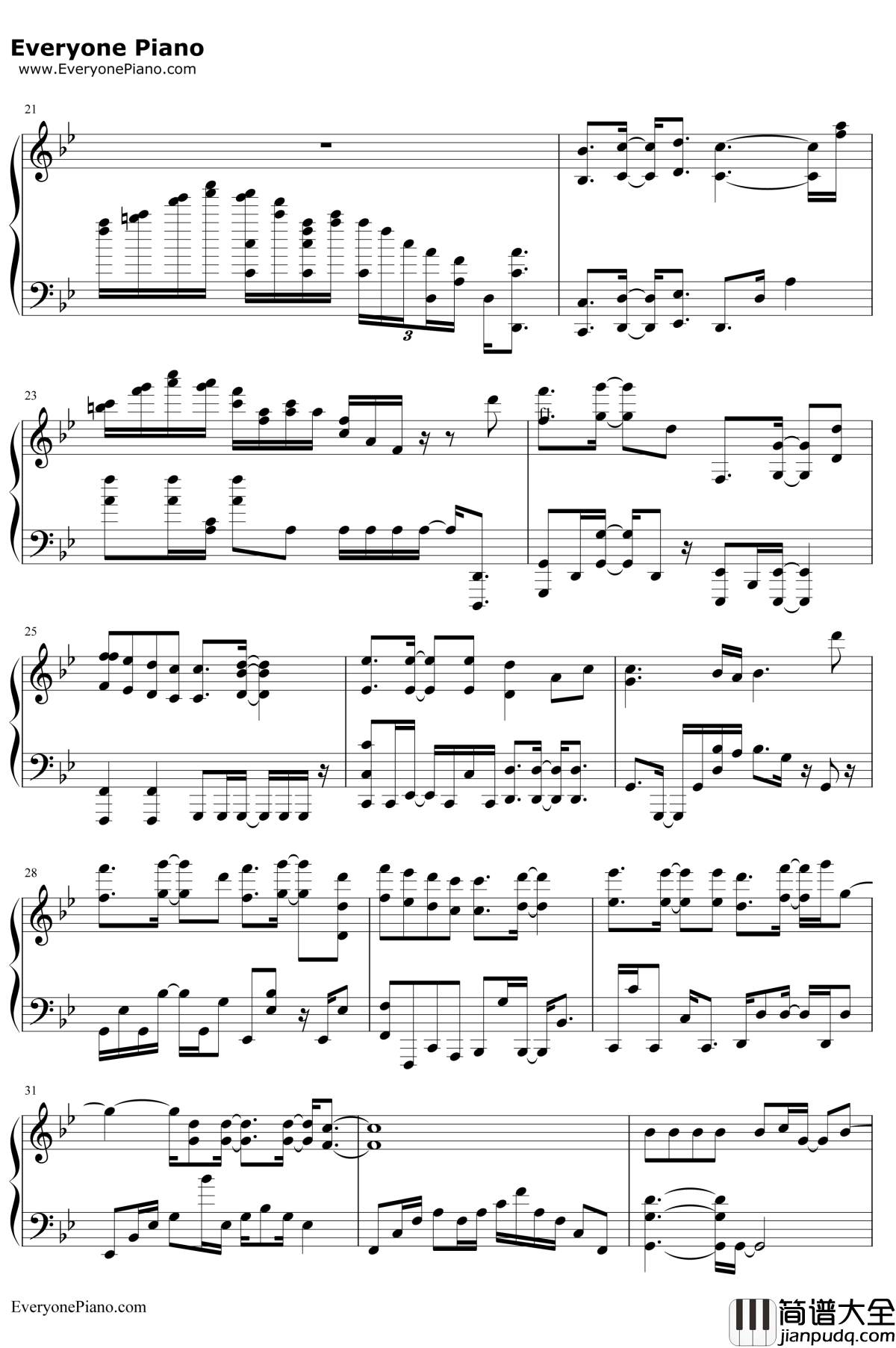 Break_Up钢琴谱_宫崎步_数码宝贝02装甲进化插曲