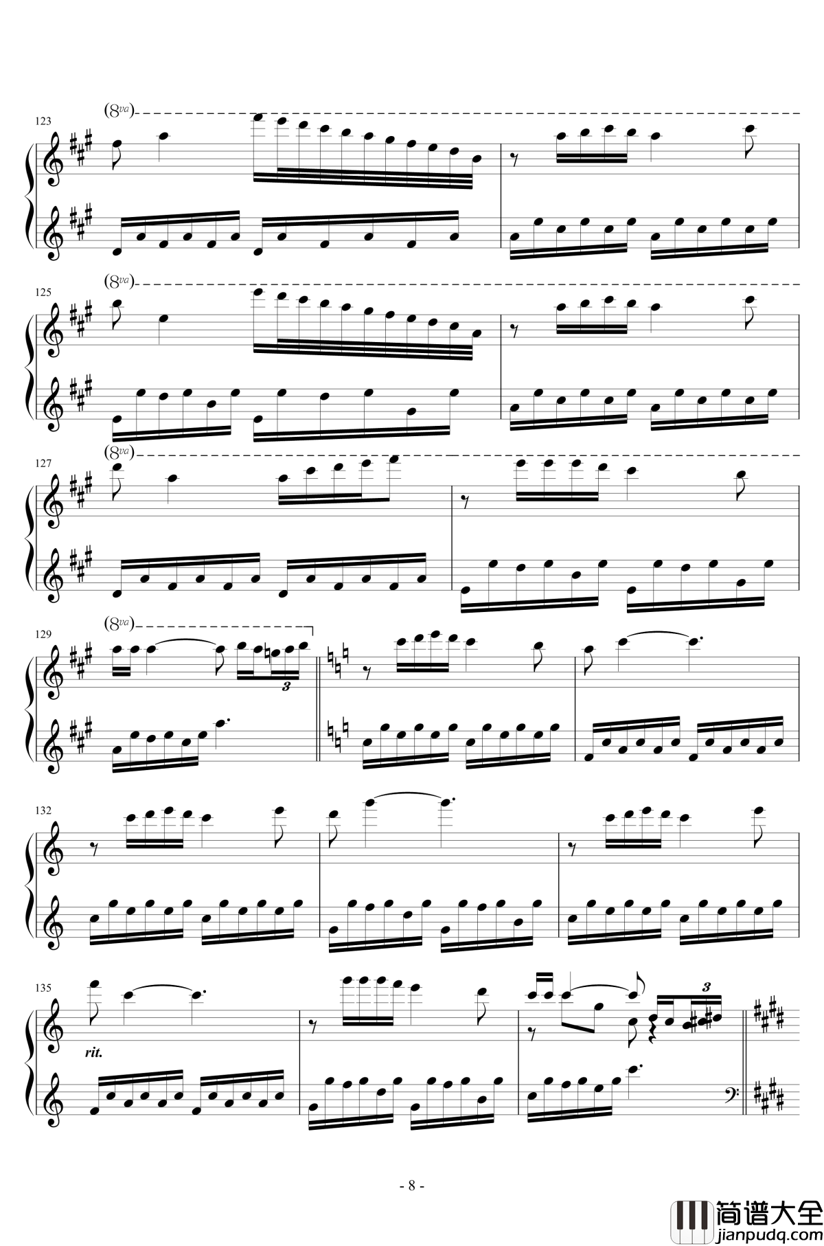 珈百璃主题变奏曲钢琴谱__薇奈的梦_改编_Kunikida_Hanayo