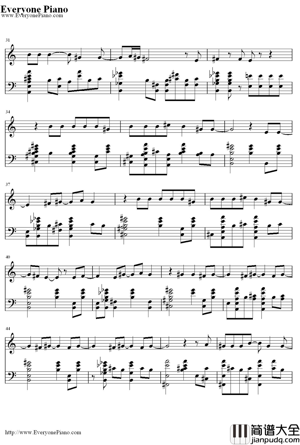 Don't_Tell_Me钢琴谱_艾薇儿_AvrilLavigne