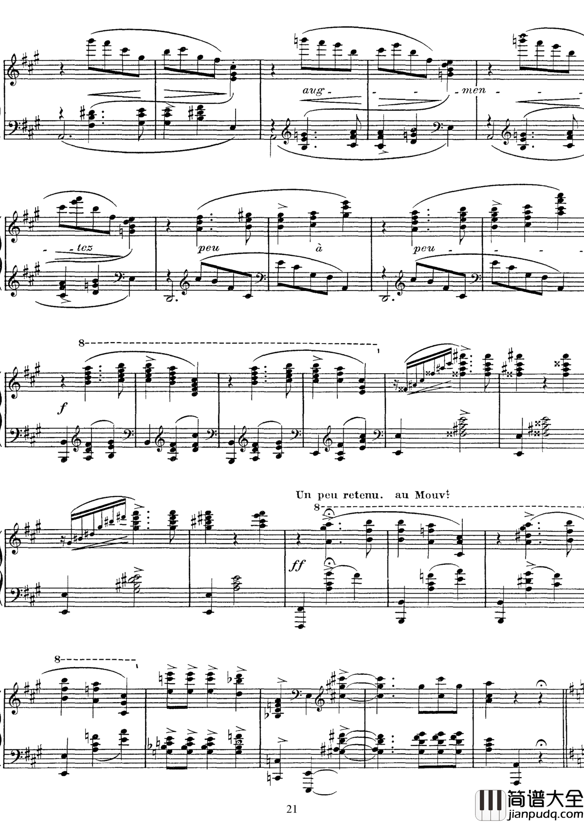 高贵而伤感的圆舞曲钢琴谱_拉威尔_Ravel