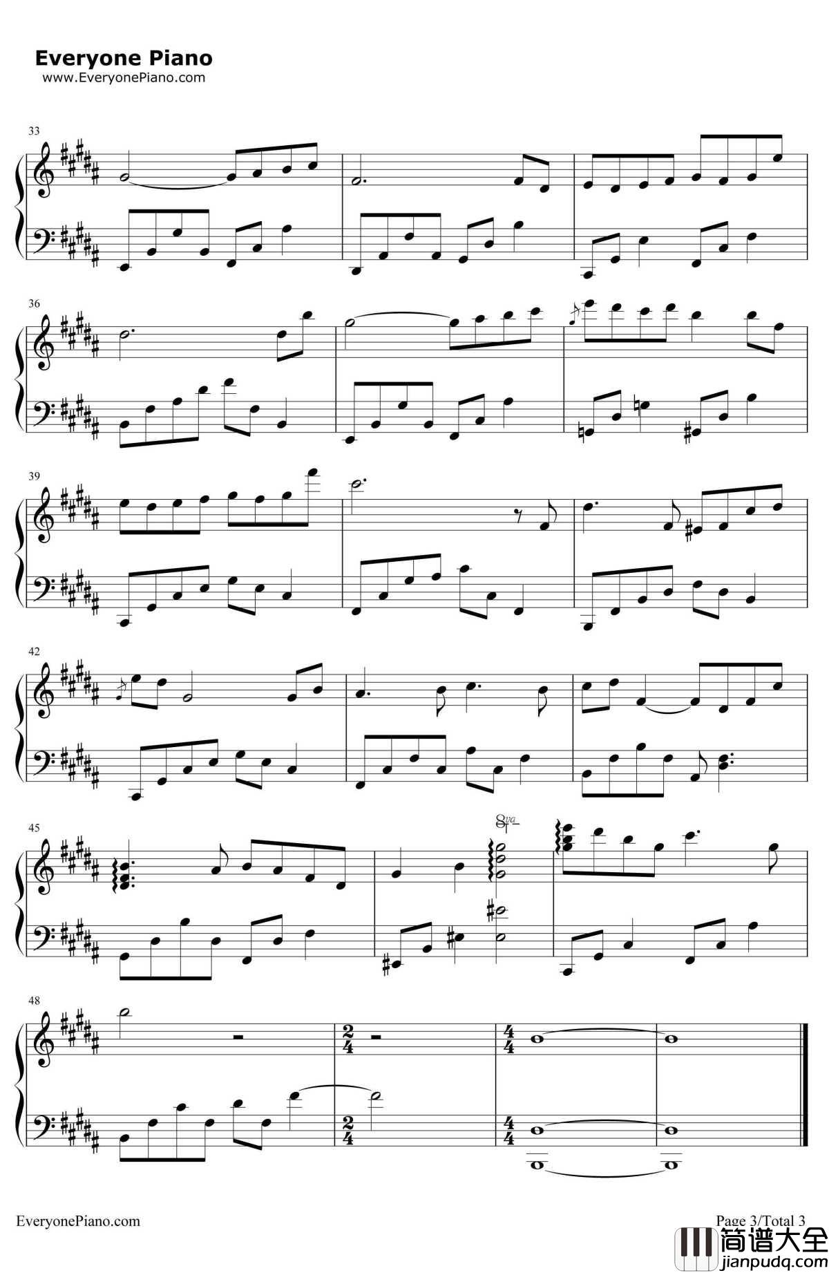 回忆的温度钢琴谱_石进_夜的钢琴曲II