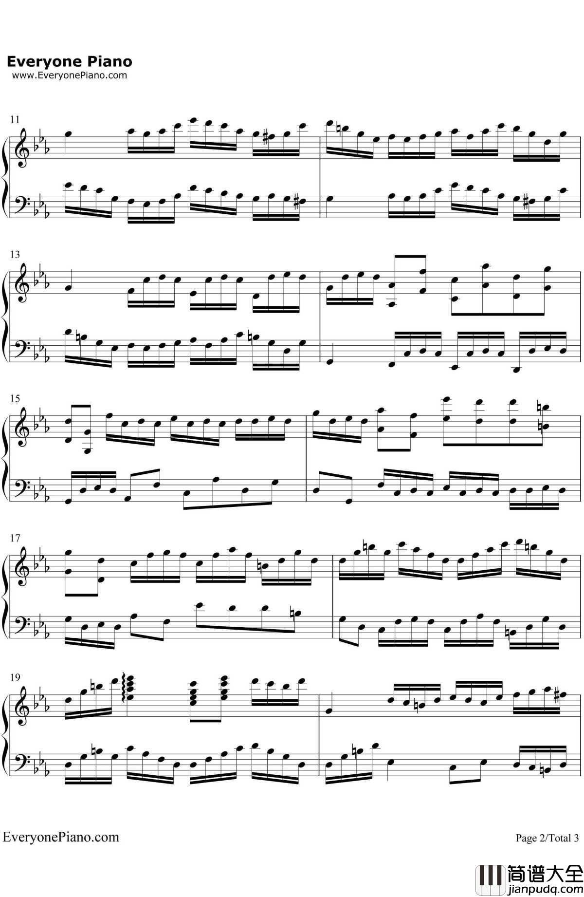 玫瑰卡农钢琴谱_巴哈贝尔Pachelbel