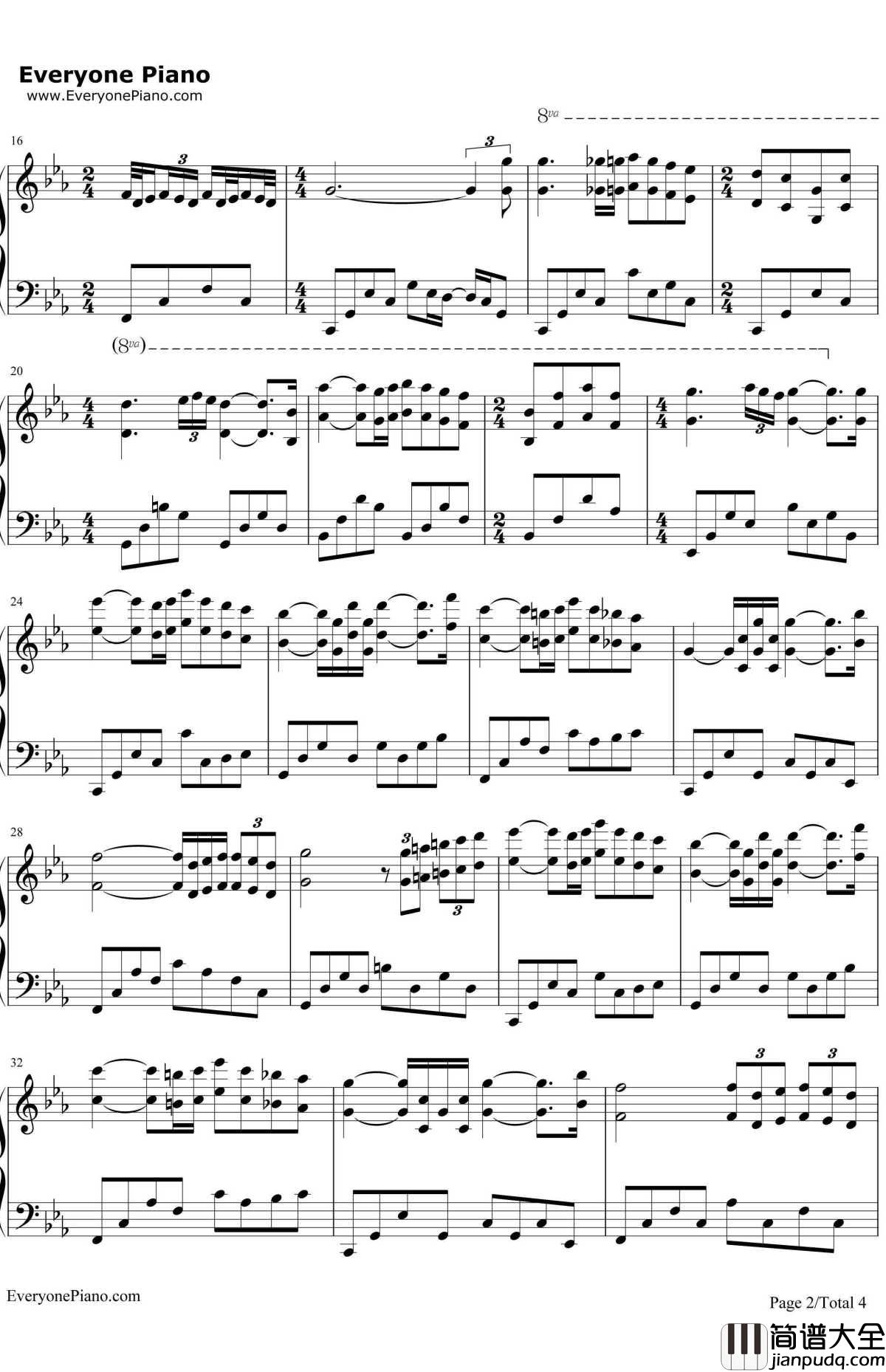 爱的协奏曲钢琴谱_理查德.克莱德曼_理查德.克莱德曼版本