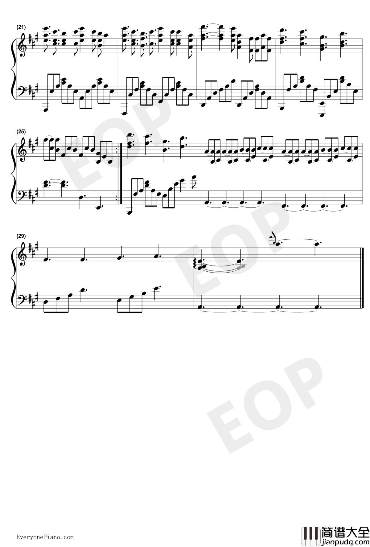 有一个地方钢琴谱_吴亦凡_有一个地方只有我们知道主题曲