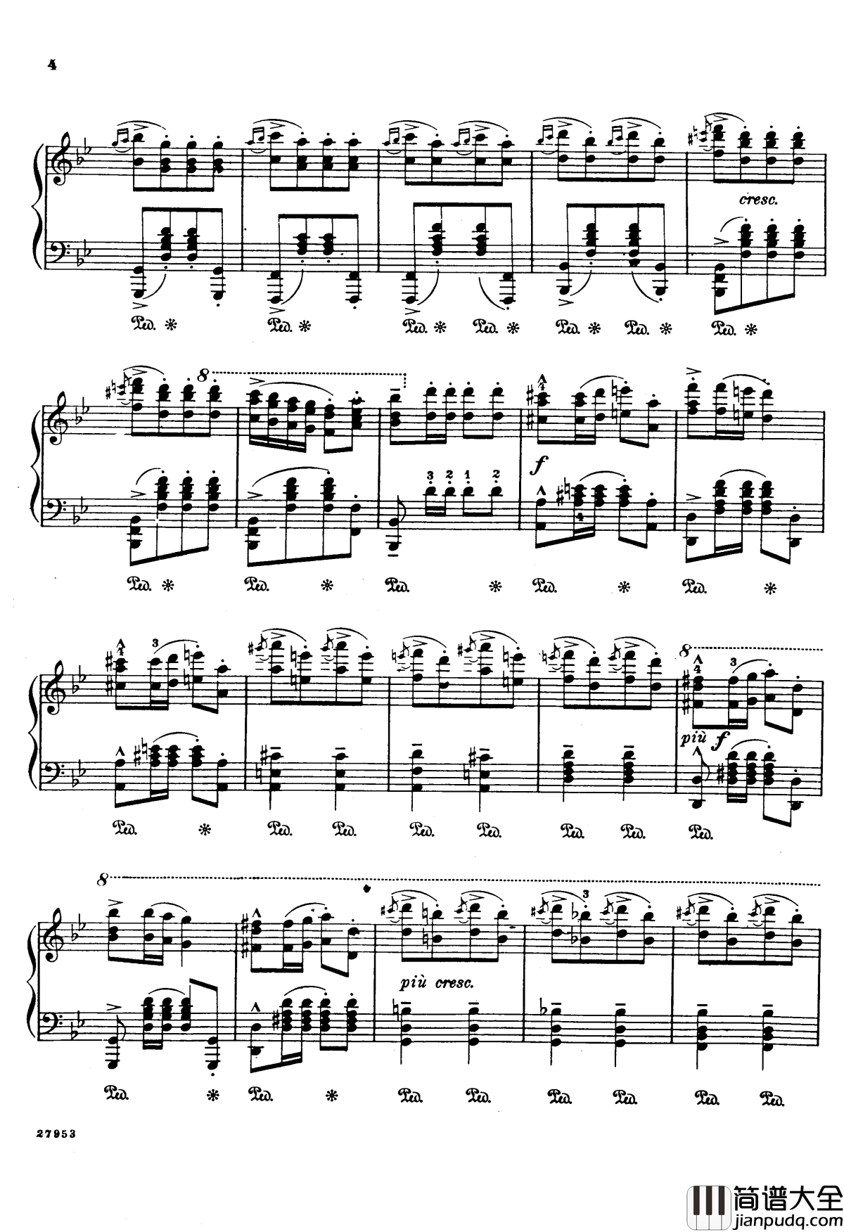 土耳其进行曲钢琴谱_贝多芬_beethoven_安东_鲁宾斯坦改编贝多芬