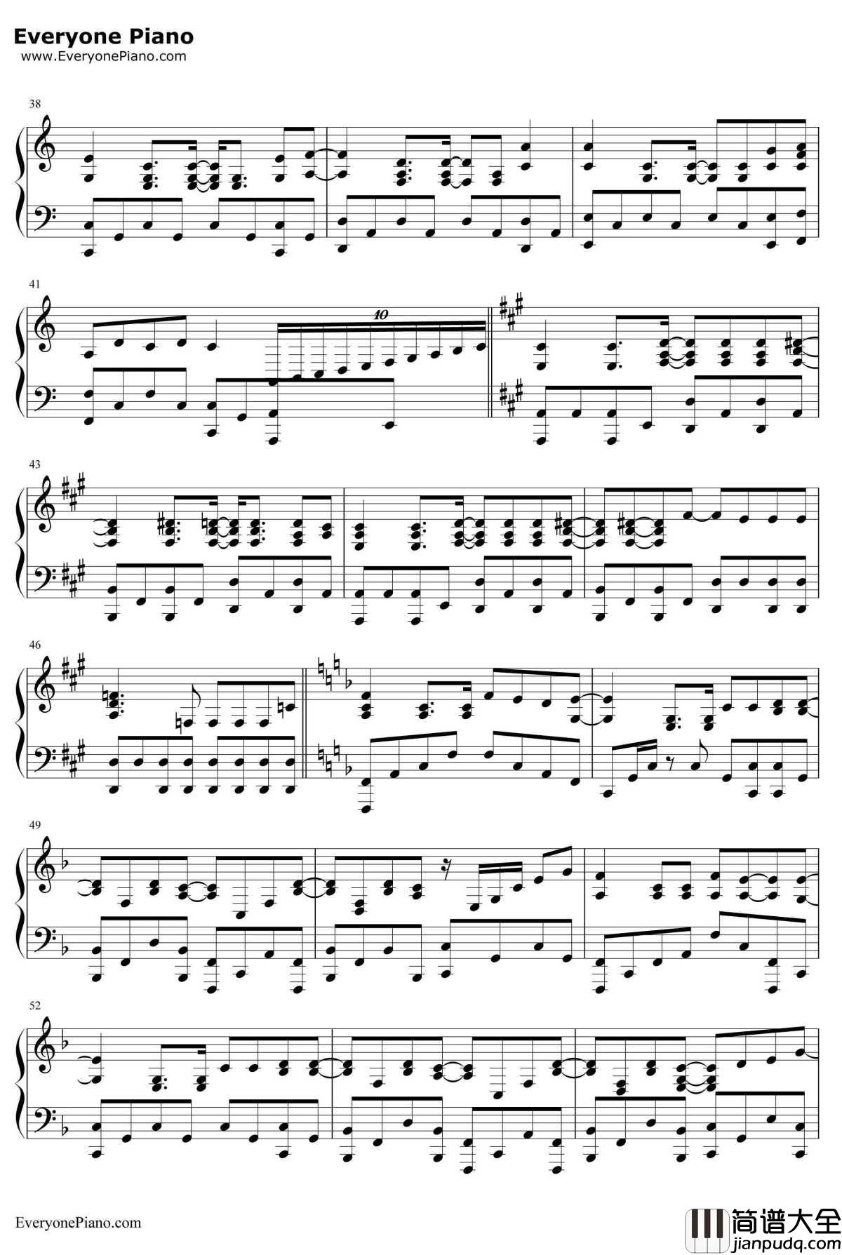 Just_Wanna_Be_With_You钢琴谱_歌舞青春3__歌舞青春3_插曲
