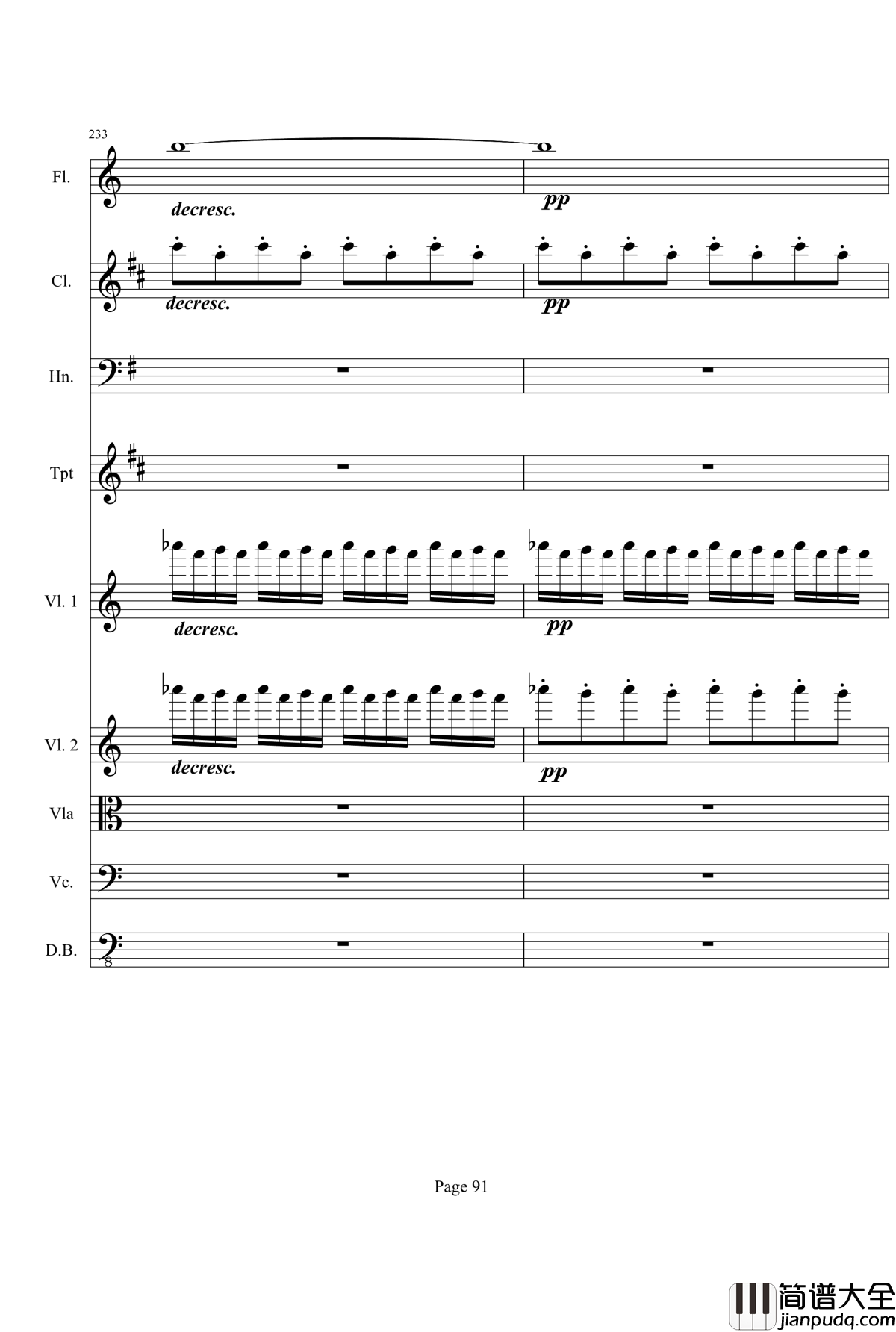 奏鸣曲之交响钢琴谱_第21首_Ⅰ_贝多芬_beethoven