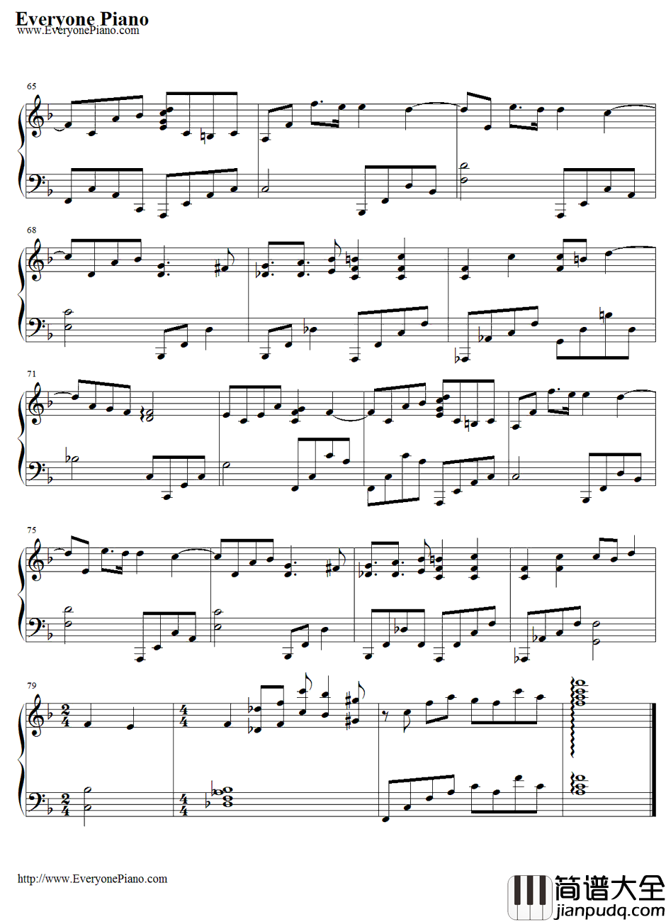 la_piog_gia钢琴谱_久石让JoeHisaishi_时雨之记OST