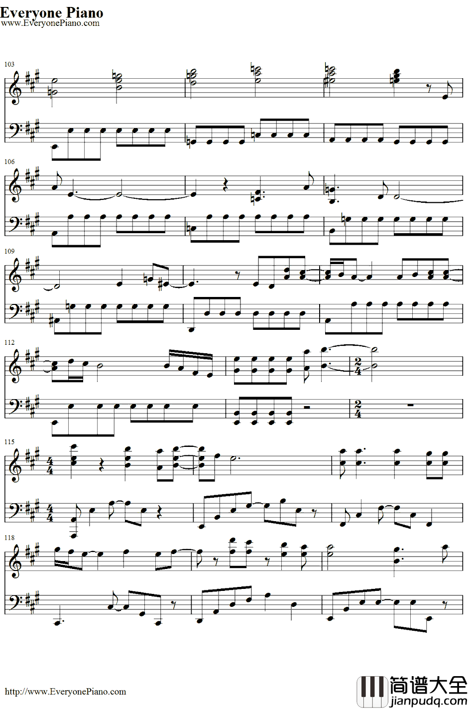 To_Love_You_More钢琴谱_CelineDion_恋人よ〔恋人啊!〕主题曲