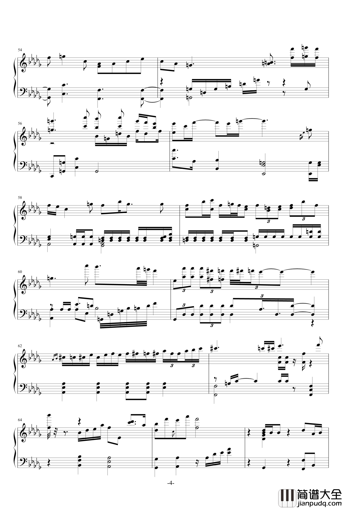 piano_ver钢琴谱_上弦之月_千本樱