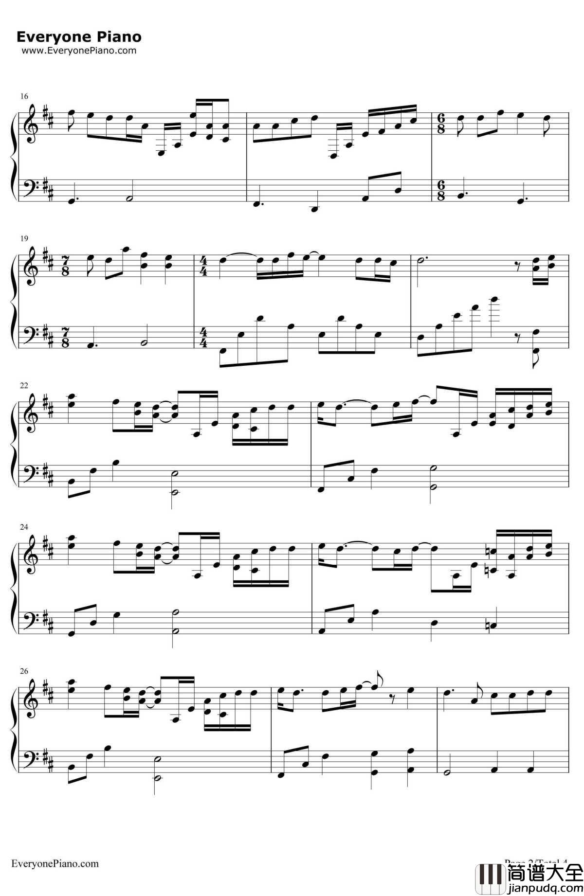 SongforFriends钢琴谱_麻枝准__LittleBusters!_片尾曲