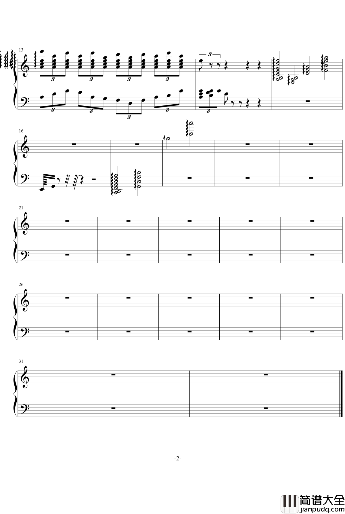 练习曲_FIRSTONE_钢琴谱