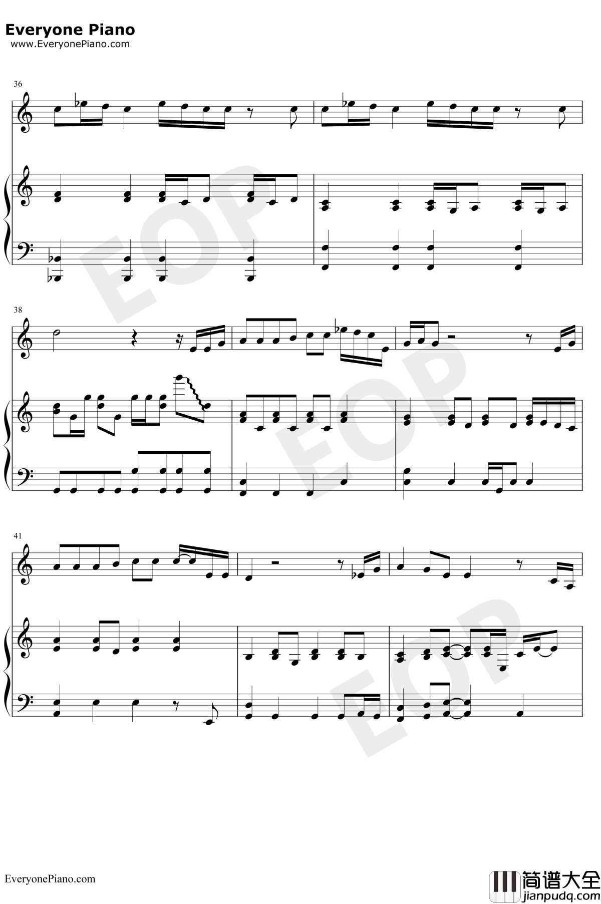 Always_Remember_Us_This_Way钢琴谱_LadyGaga_一个明星的诞生OST