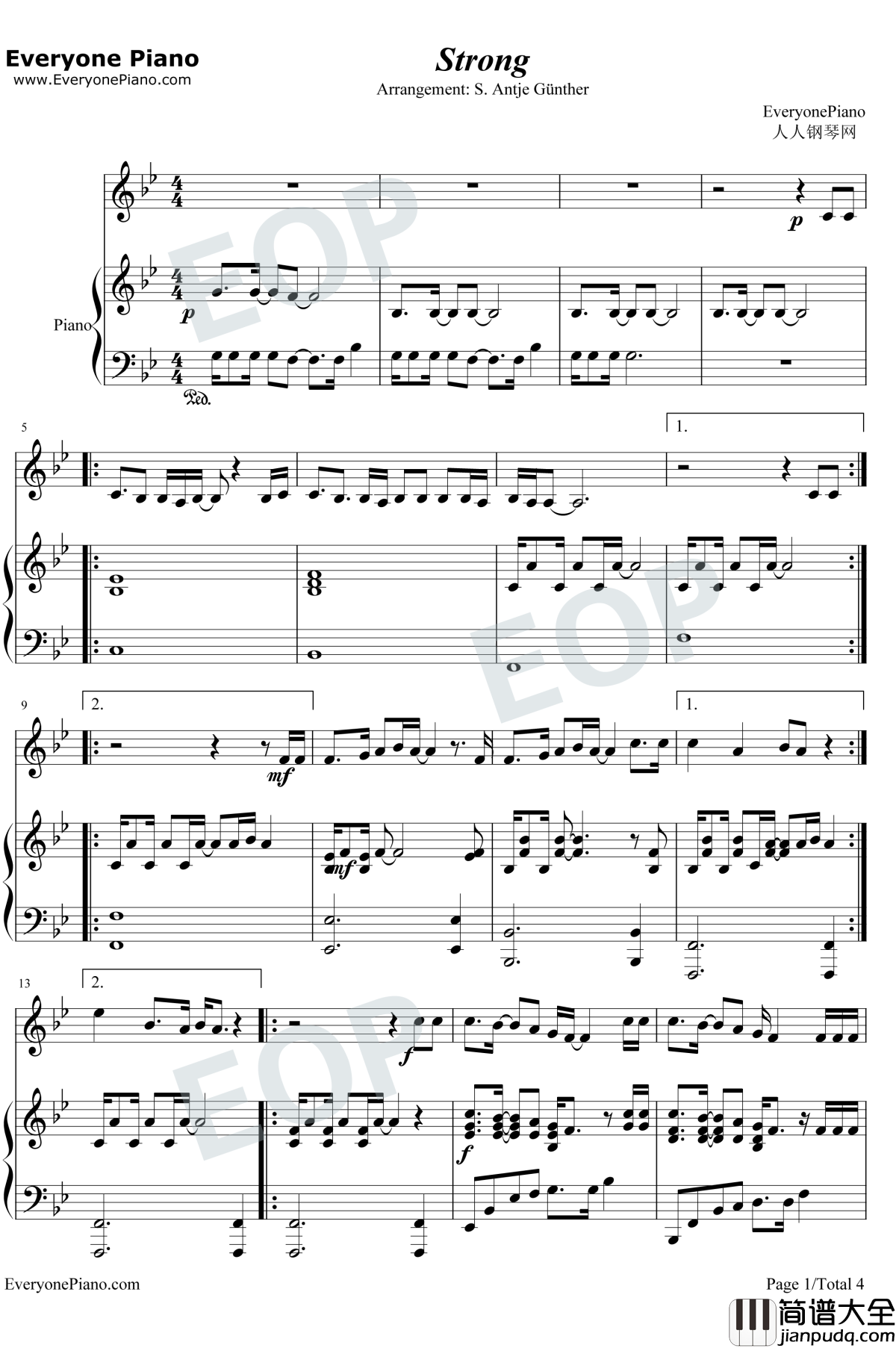 Strong钢琴谱_London_Grammar