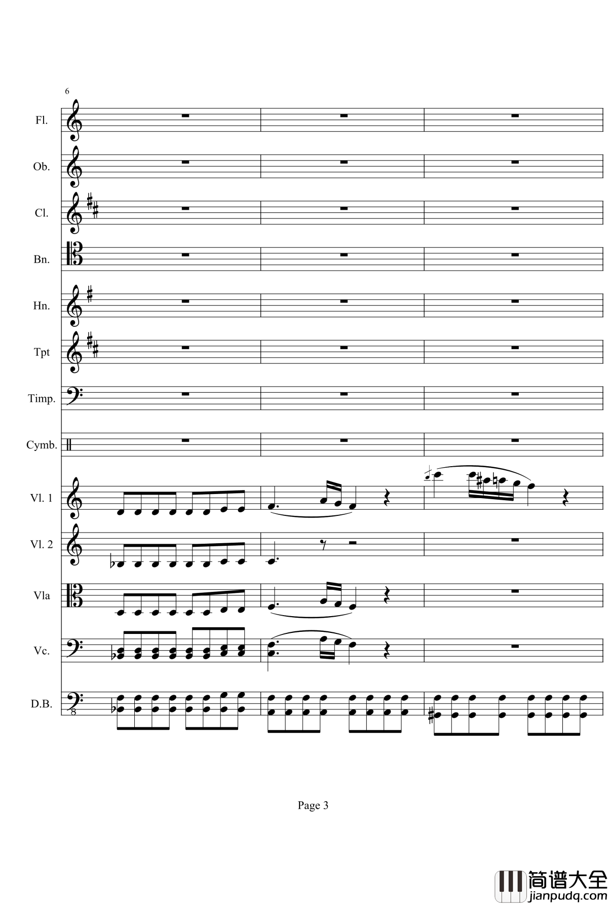 奏鸣曲之交响钢琴谱_第21首_Ⅰ_贝多芬_beethoven