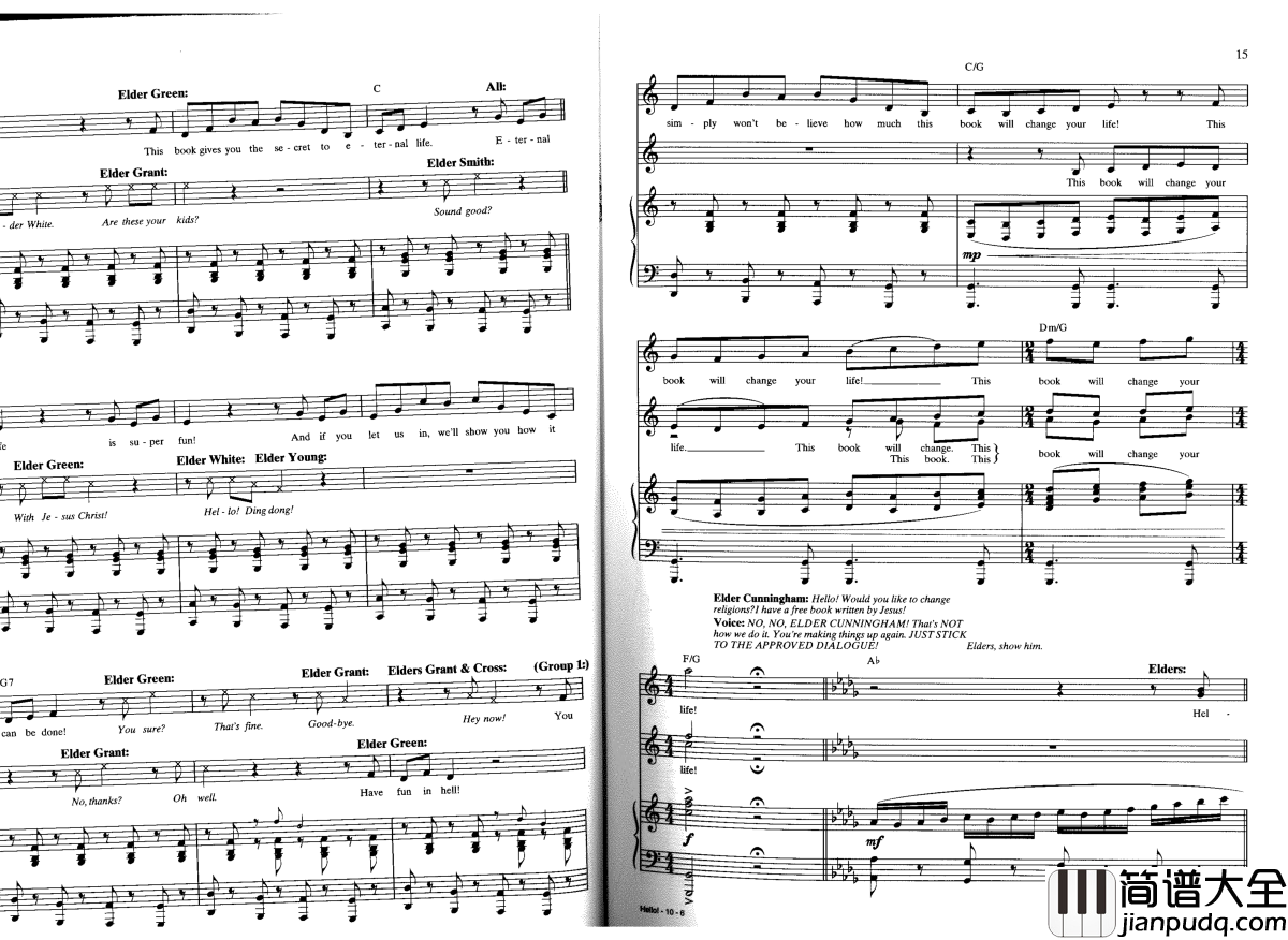 Hello_Andrew_Rannells钢琴谱_Book_of_Mormon