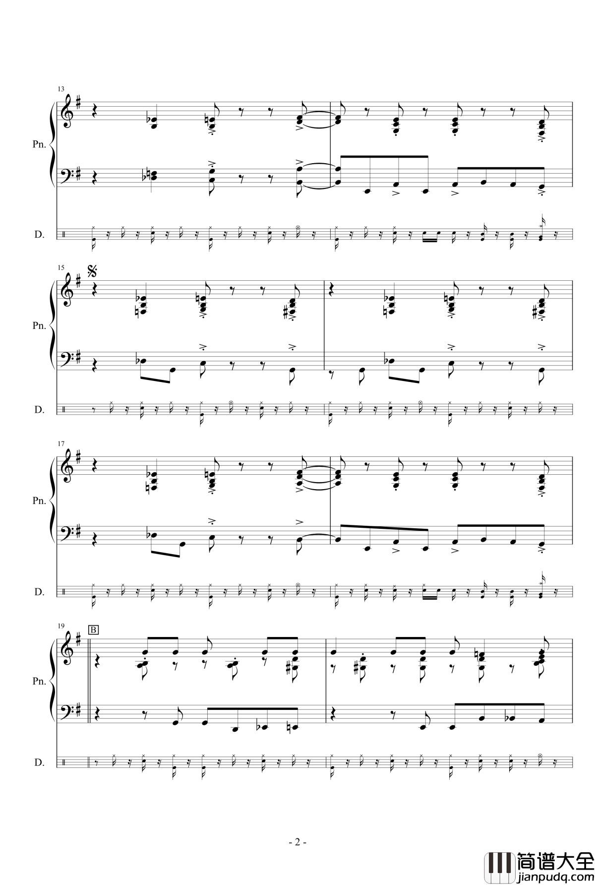 Enter_Sandman_爵士版钢琴谱_Metallica
