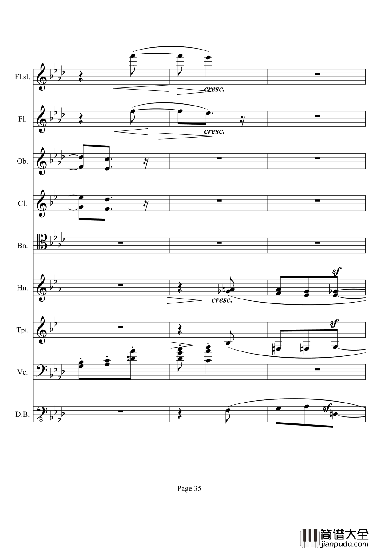 奏鸣曲之交响钢琴谱_第12首_Ⅰ_贝多芬_beethoven